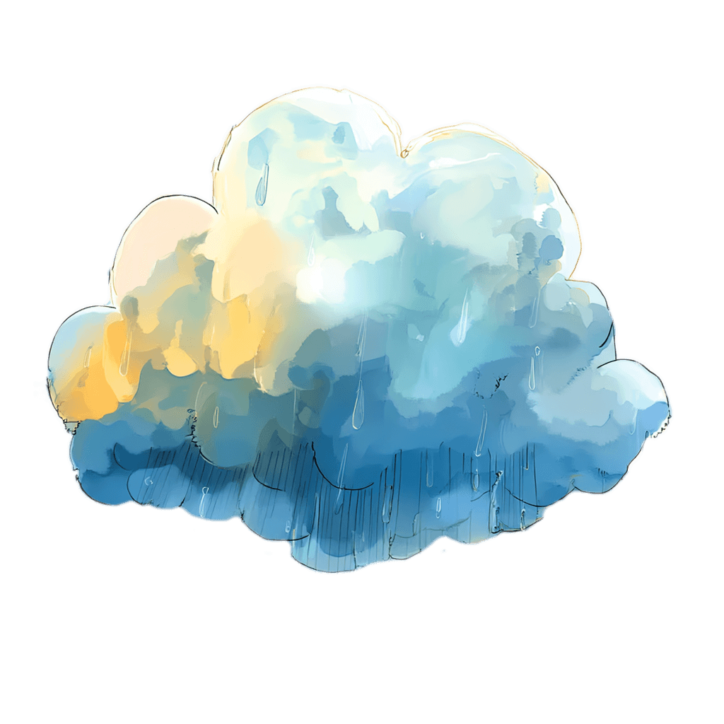 Illustration of a rain cloud
